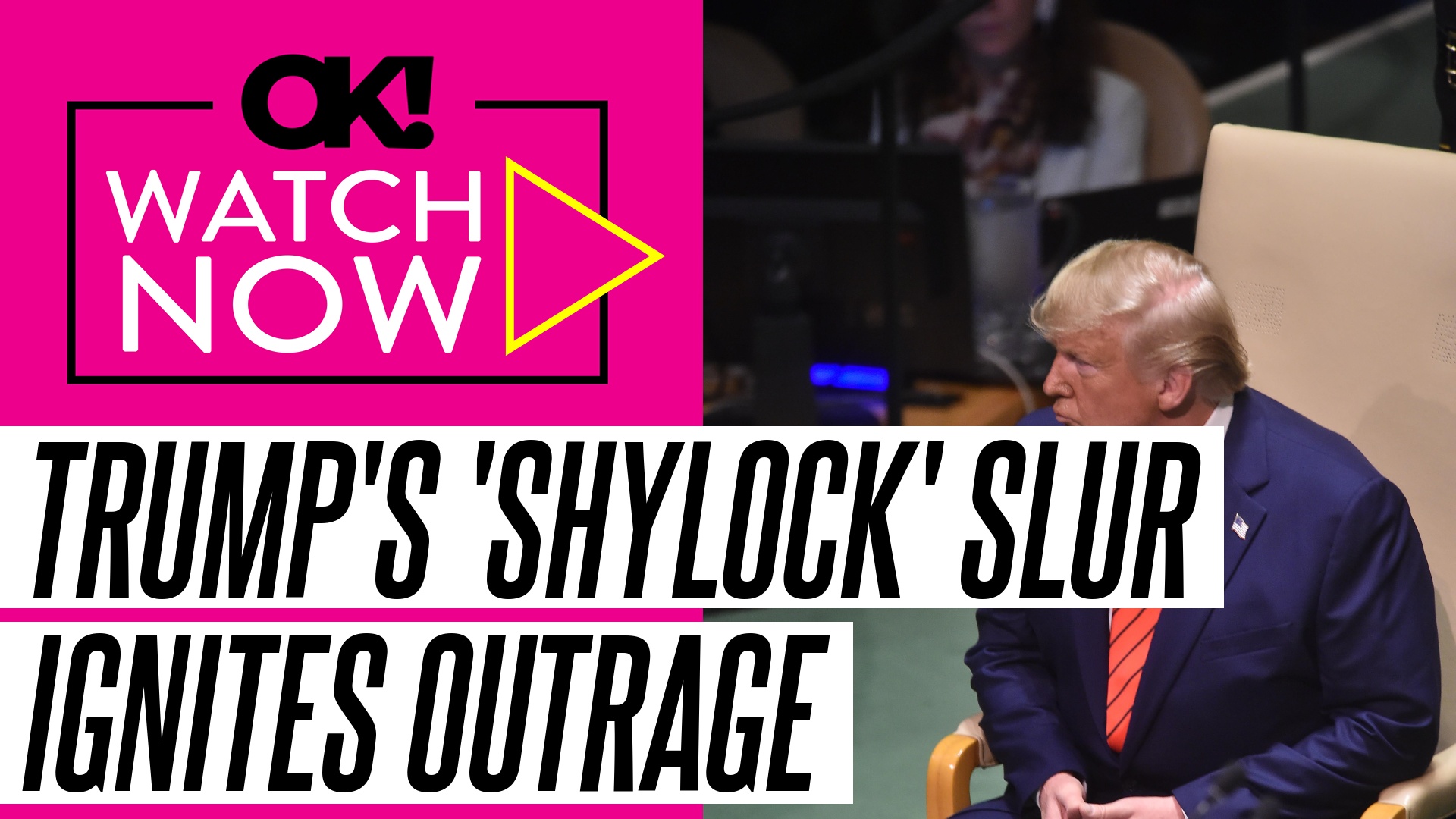 'Video thumbnail for Donald Trump Sparks Outrage With 'Shylock' Slur at Iowa Rally, Claims Ignorance of Antisemitic Roots'