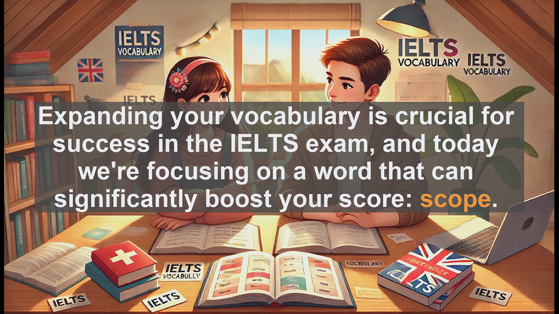 'Video thumbnail for 2500 Must Know IELTS 6.5 Vocabulary - Master the Word 'Scope' for IELTS Success'