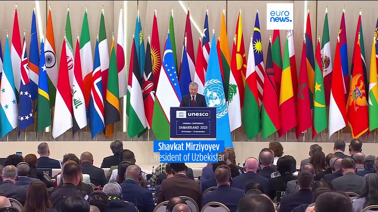 'Video thumbnail for Uzbekistan unveils education and AI initiatives at UNESCO conference in Samarkand'