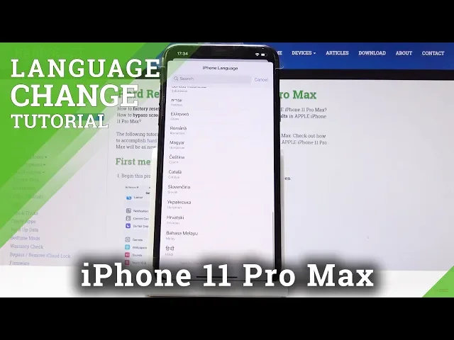 Video thumbnail for How to Change Language in iPhone 11 Pro Max - Language List