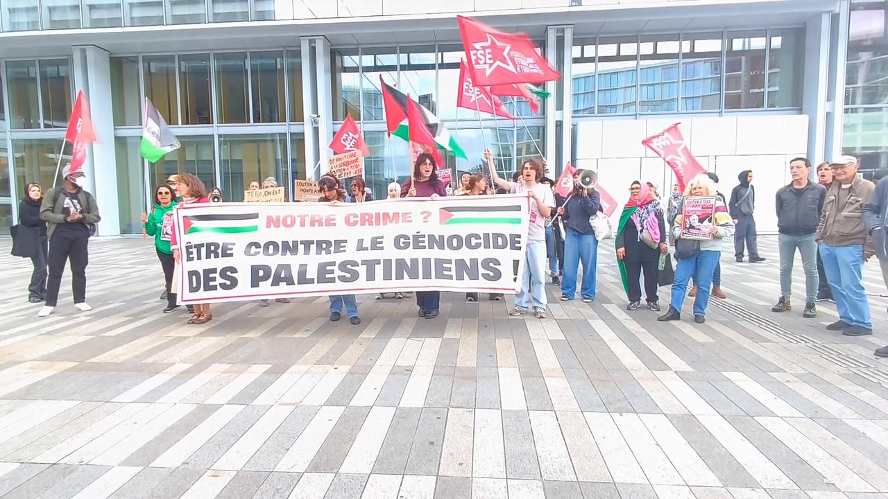 Video thumbnail for France: Pro-Palestinian demonstrators rally in Paris to protest judicial investigations into activists.