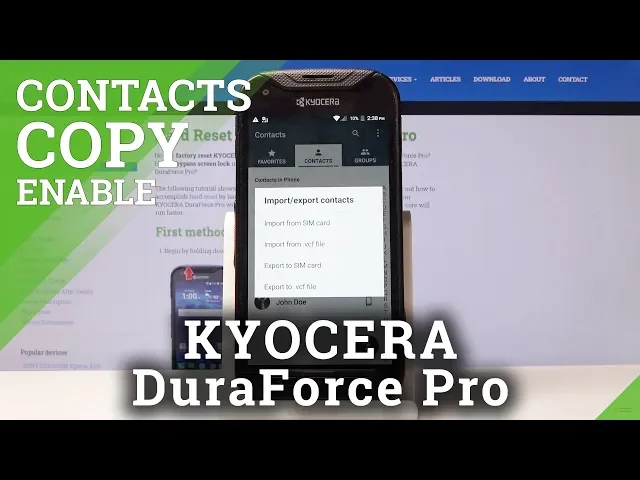 Video thumbnail for How to Transfer Contacts to KYOCERA DuraForce Pro - Copy Numbers in Android