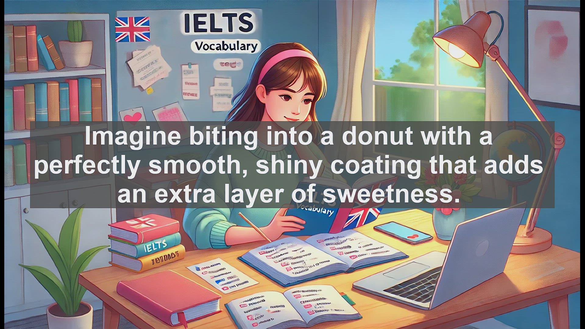 'Video thumbnail for 2000 Must Know IELTS 9.0 Vocabulary - Understanding 'Glaze': A Key Word for IELTS Success'