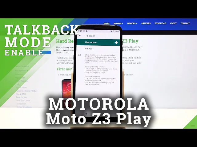 Video thumbnail for How to Enable Talkback in MOTOROLA Moto Z3 Play – Turn Off / on Screen Reader