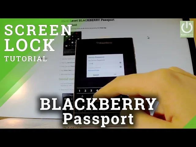 Video thumbnail for How to Set Password in BLACKBERRY Passport - Screen Lock in BLACKBERRY