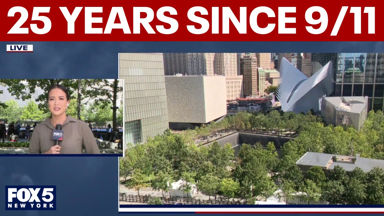 Video thumbnail for NYC commemorates 25 years since 9/11