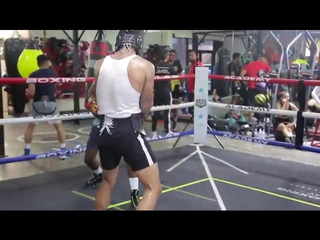 Video thumbnail for Boxing Legend Felix "Tito" Trinidad's Nephew vs Luis Arias Sparring