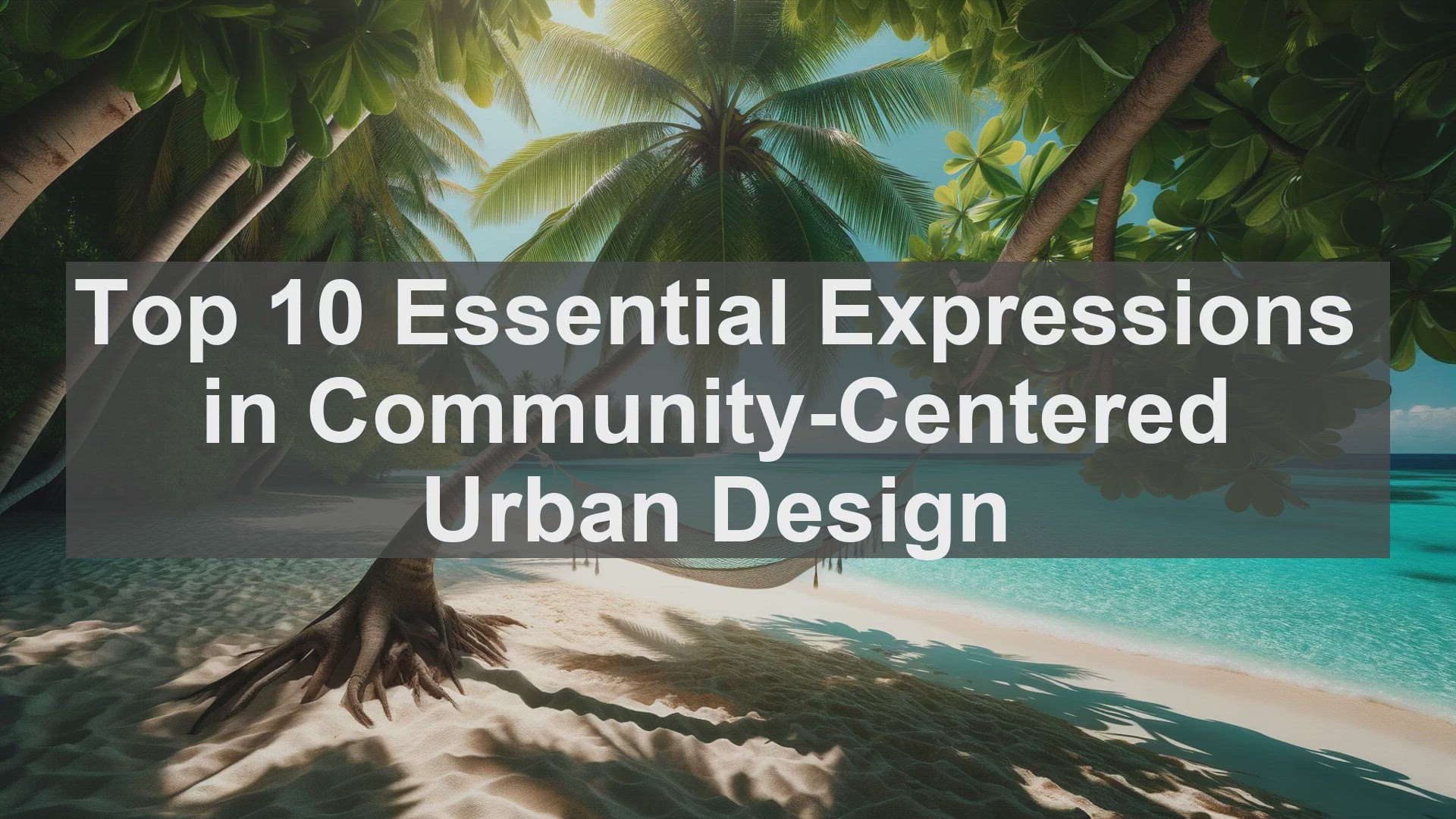 'Video thumbnail for Top 10 Essential Expressions in CommunityCentered Urban Design'