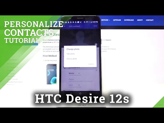 Video thumbnail for Add Photo and Personalize Contacts in HTC Desire 12s