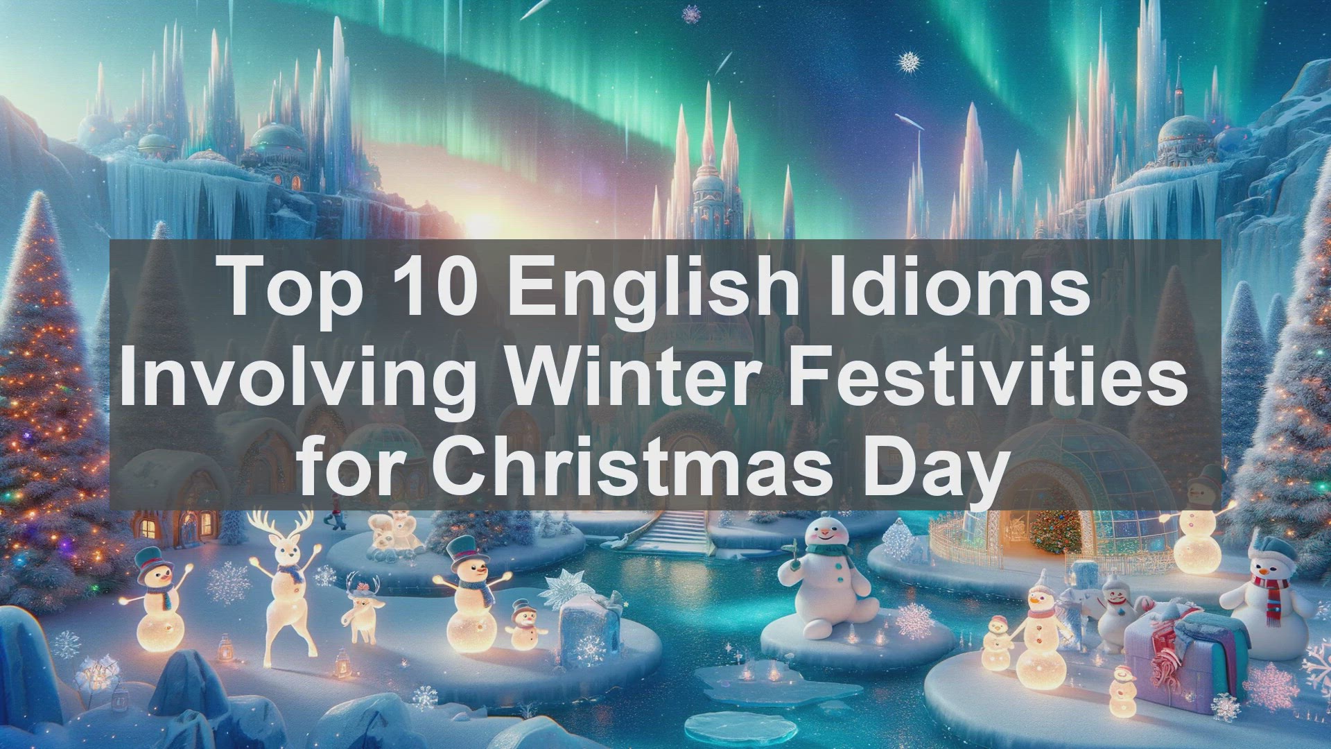 'Video thumbnail for Top 10 English Idioms Involving Winter Festivities for Christmas Day'