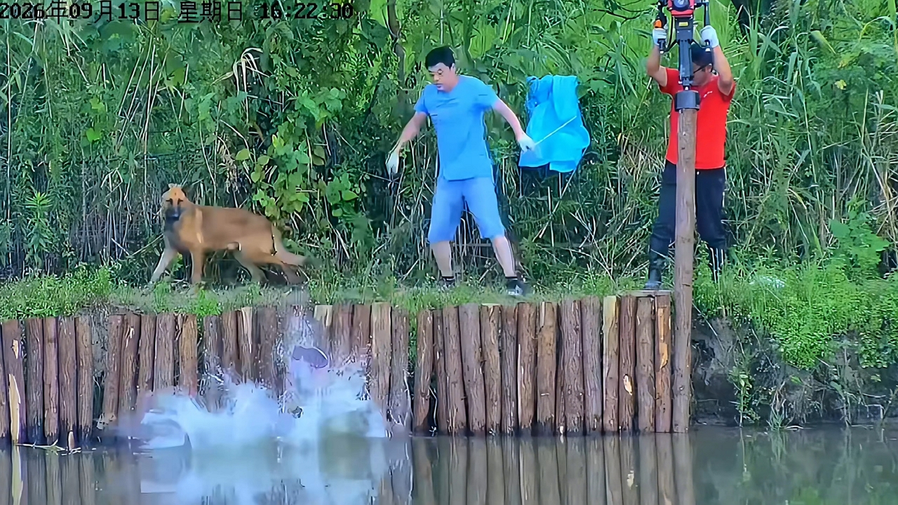 Video thumbnail for Worker Falls into River While Installing Retaining Wall in Shanghai
