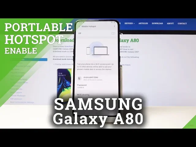 Video thumbnail for How to Share Internet via Samsung Galaxy A80 - Portable Hotspot Settings