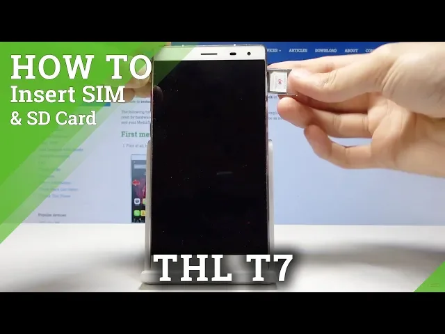 Video thumbnail for How to Insert Micro SIM Card to THL T7 - Input Micro SD Card