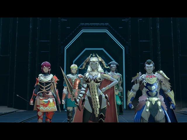 Video thumbnail for Fire Emblem: Fortune's Weave - 1 Theodora Path Ch 9: Reach Kunlun: EX-061 Temple Arrival Cutscene