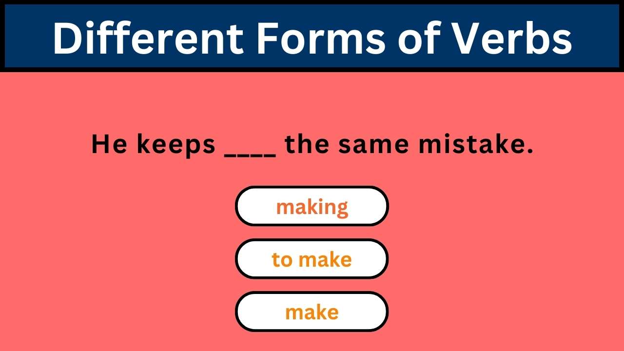 'Video thumbnail for English Grammar Practice || Different Forms of Verbs Part 8 || English Grammar Test'