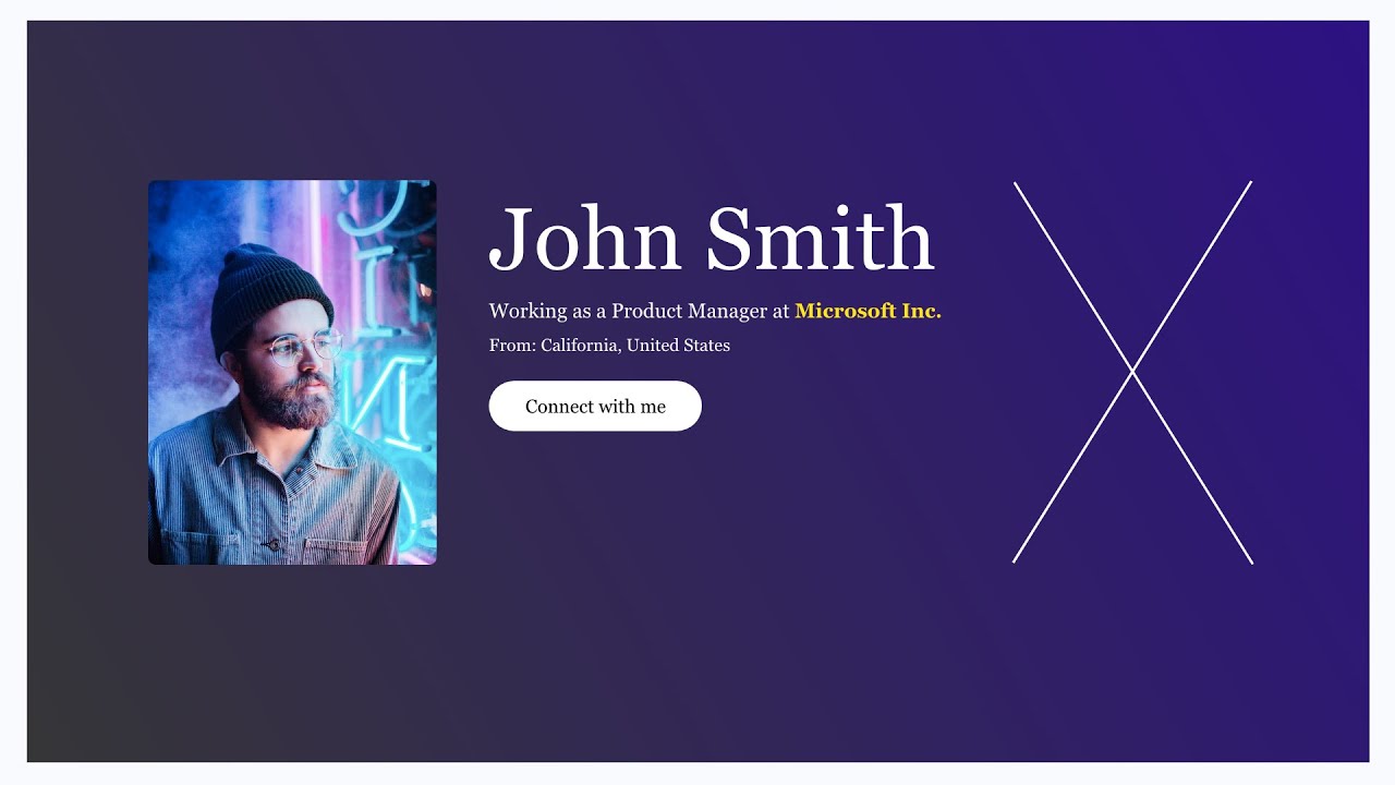 'Video thumbnail for How To Make Animated User Profile Card Using HTML CSS And JavaScript'
