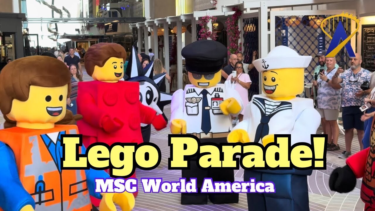 Video thumbnail for Lego Character Parade on MSC World America Cruise Ship