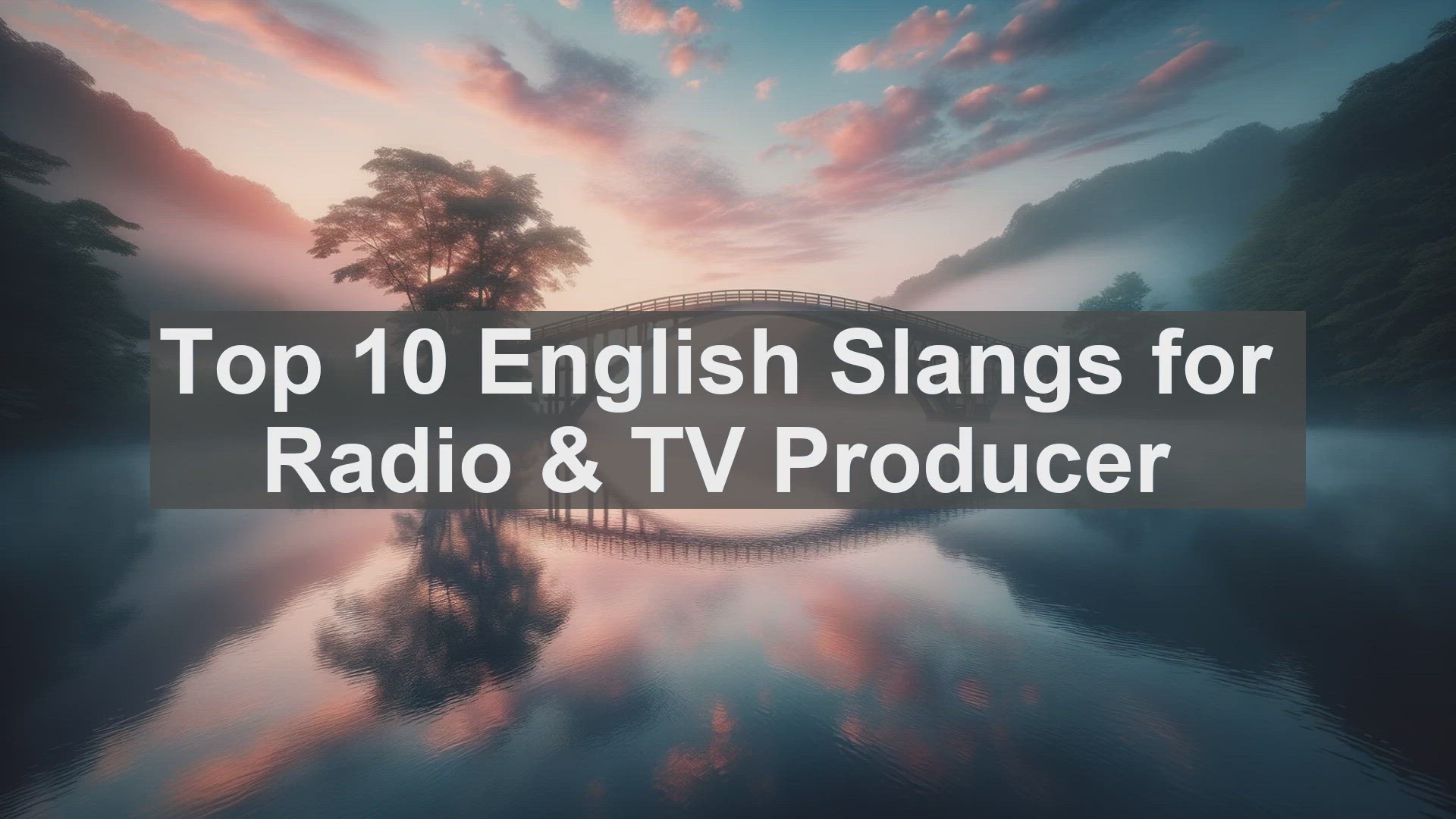 'Video thumbnail for Top 10 English Slangs for Radio  TV Producer'