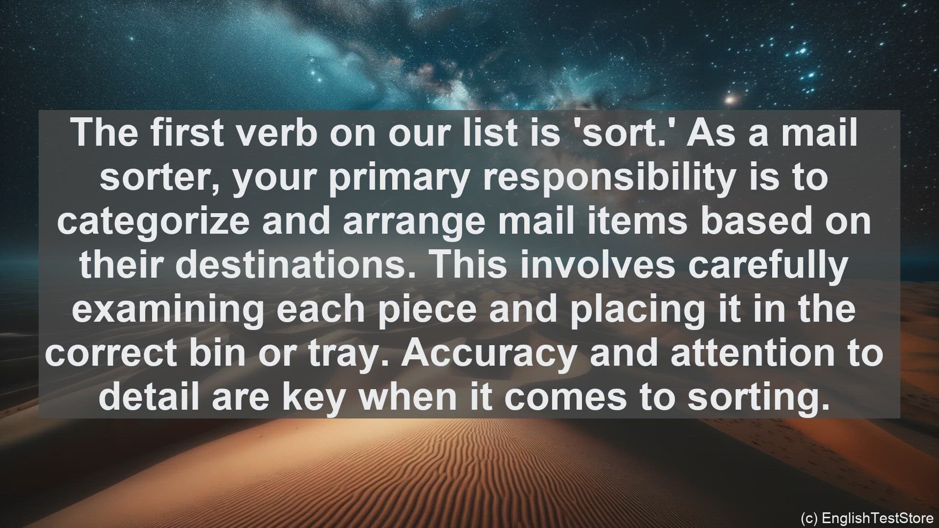 'Video thumbnail for Top 10 English Verbs for Postal Service Mail Sorter'