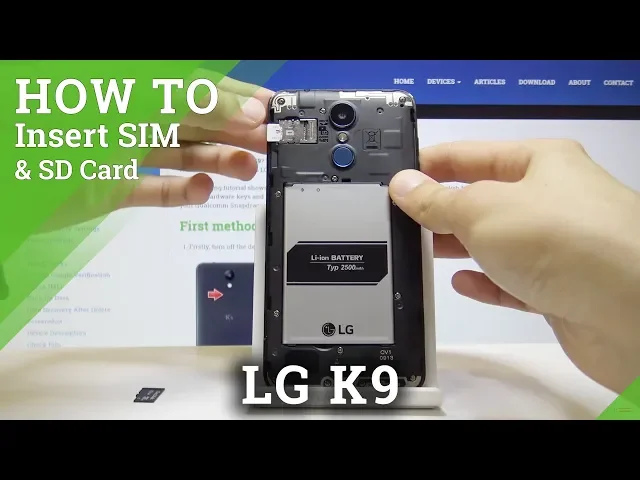 Video thumbnail for How to Insert SIM Card to LG K9 - Input Memory Card