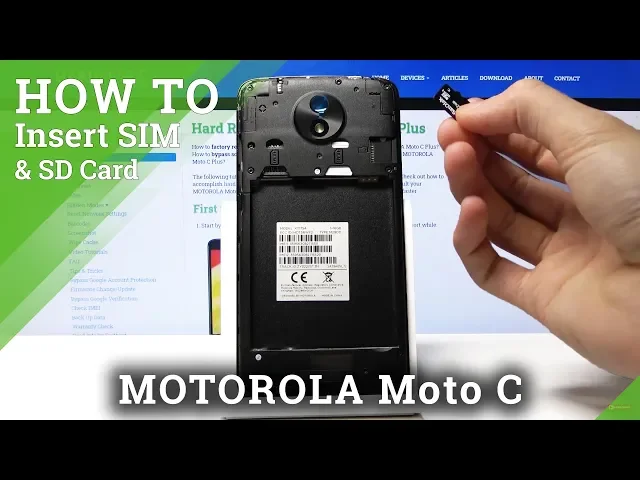 Video thumbnail for How to Insert Nano SIM & Micro SD Card in MOTOROLA Moto C - SIM Installation