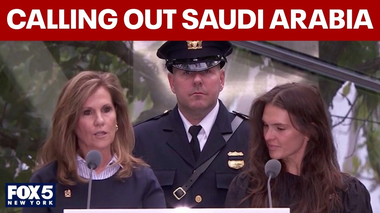 Video thumbnail for 'Still we have no justice': 9/11 widow calls out Saudi Arabia during reading of names