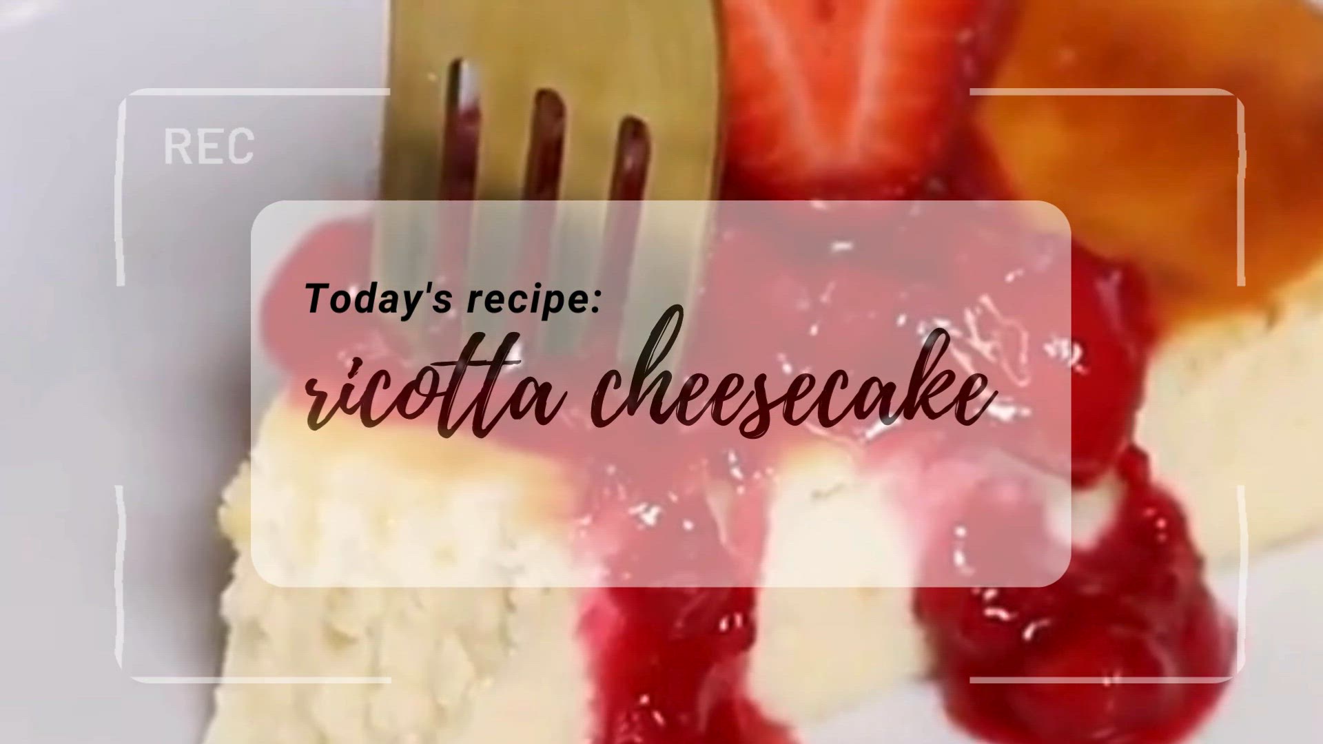 Video thumbnail for Ricotta Cheesecake
