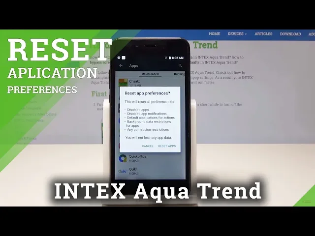 Video thumbnail for How to Reset App Preferences in INTEX Aqua Trend - Restore App Configuration