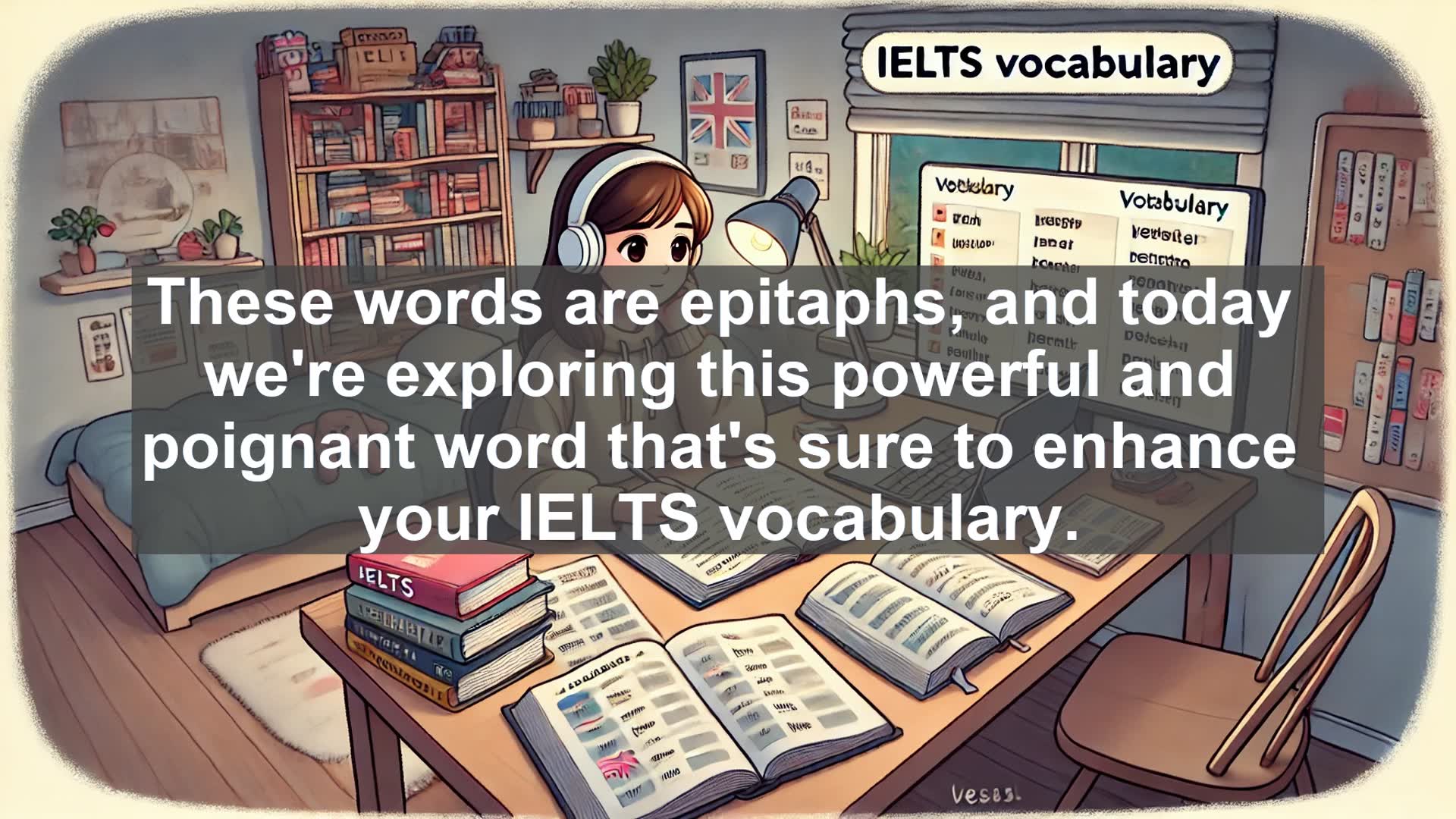 'Video thumbnail for 5000 Must Know IELTS 8.0 Vocabulary - Epitaph: Mastering a Powerful IELTS Vocabulary Word'