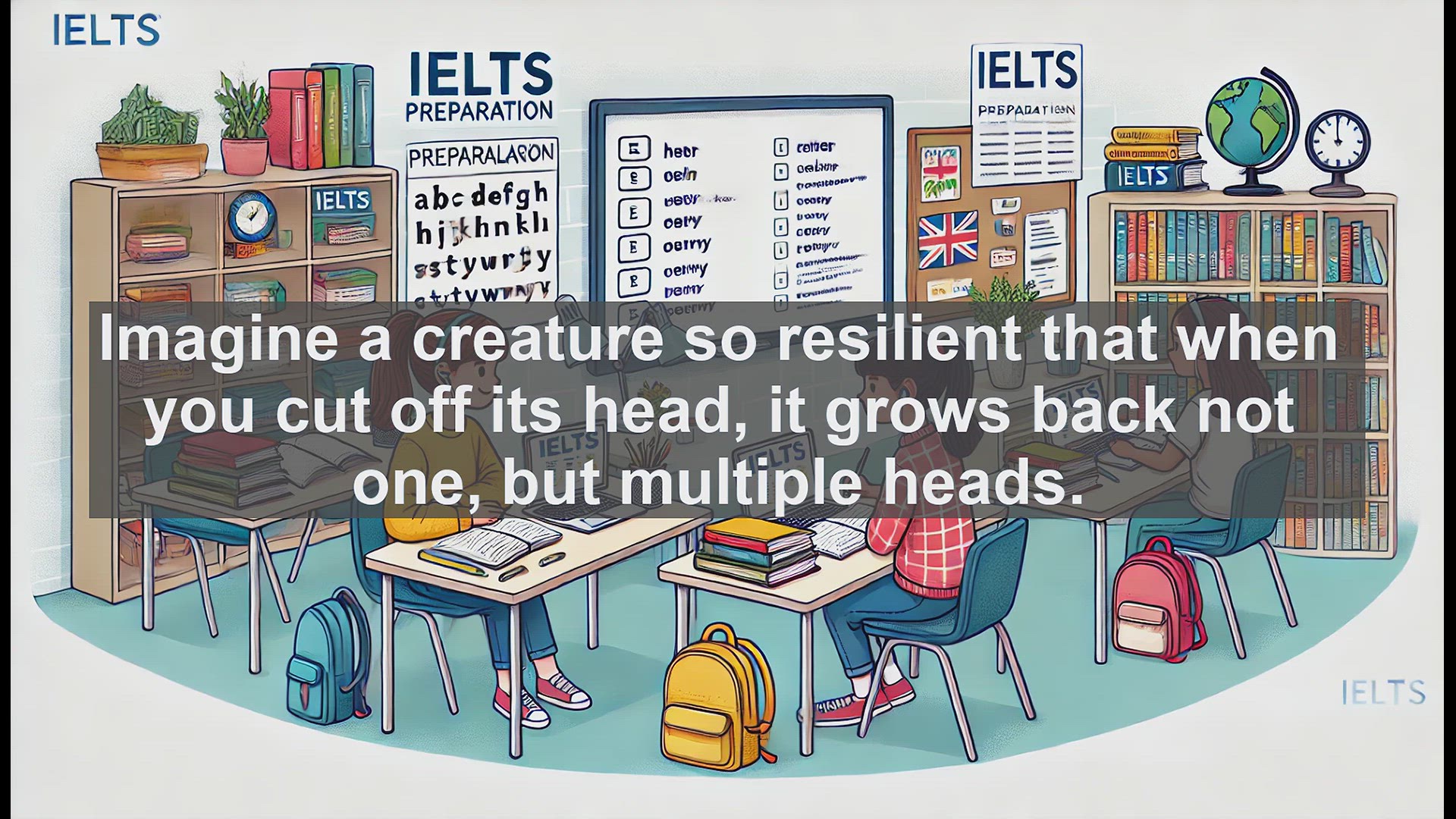 'Video thumbnail for 5000 Must Know IELTS 8.0 Vocabulary - Hydra: The Word for Persistent, Complex Problems'