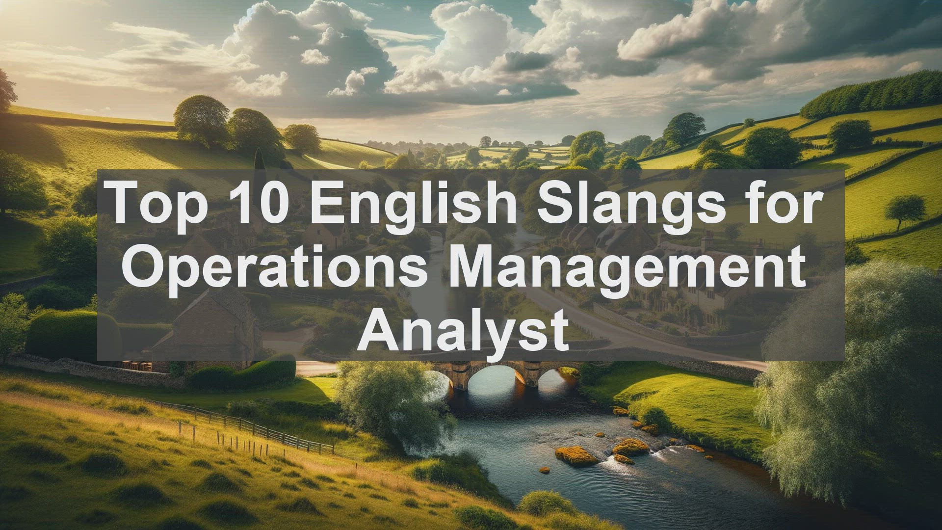 'Video thumbnail for Top 10 English Slangs for Operations Management Analyst'