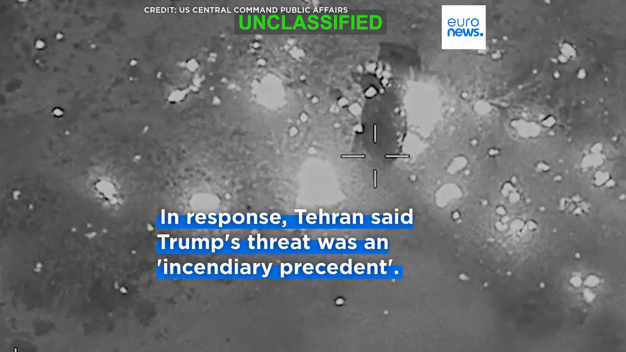 Video thumbnail for Trump threatens to use frozen Iranian assets to pay for shipping damage