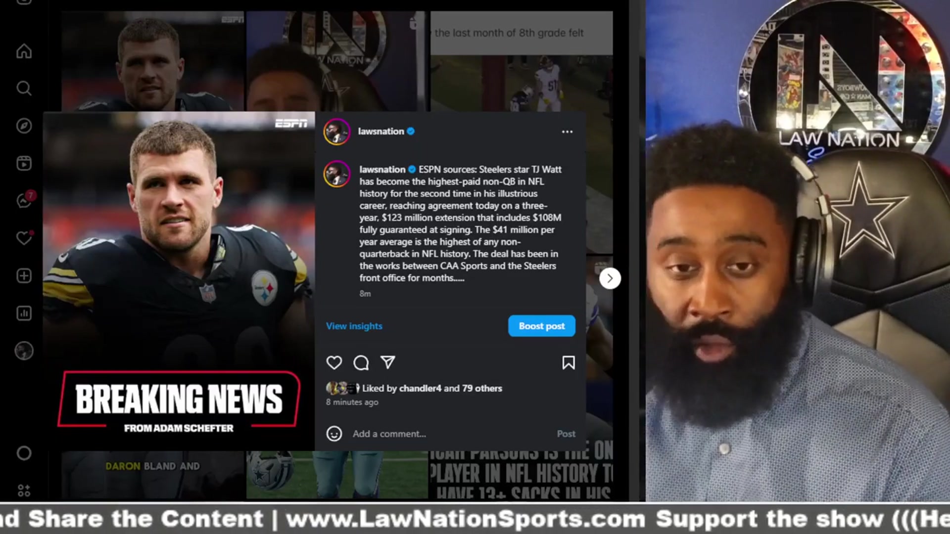 'Video thumbnail for law nation sports: micah parsons' next contract: will he get $42m apy like t.j. watt? cowboys' financial strategy'