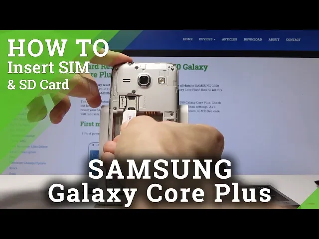 Video thumbnail for How to Insert SIM & SD Card in SAMSUNG Galaxy Core Plus - SIM & SD Installation