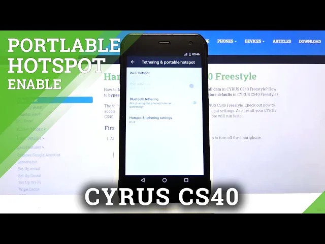 Video thumbnail for How to Activate Portable Hotspot in CYRUS CS40 – Share Wi-Fi