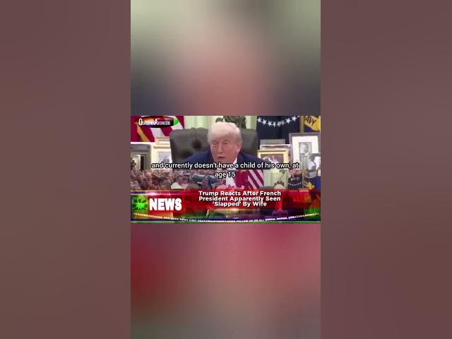 Video thumbnail for Trump Reacts After French President Apparently Seen 'Slapped' By Wife
