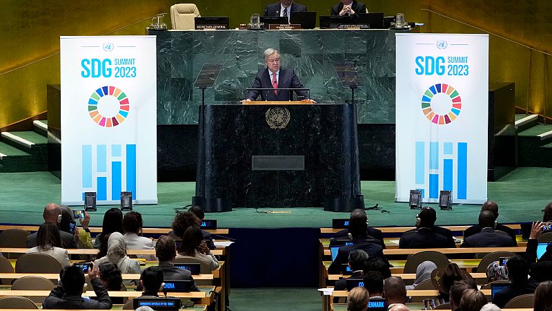 'Video thumbnail for Only 35% of sustainable development goals on track to meet target, UN says'