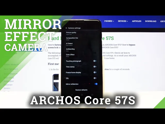 Video thumbnail for How to Turn Off Camera Mirror Effect in ARCHOS Core 57S – Camera Mirror Effect