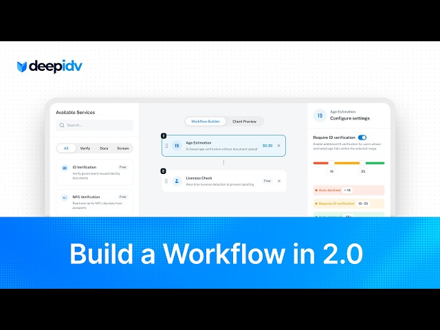 Video thumbnail for deepidv - Workflows 2.0 Complete Walkthrough - Build Custom Verification Pipelines