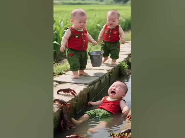 Video thumbnail for Crying Baby Gets the Cutest Help 😭 | Funny Ai Animated Shorts #cute #cutebabies