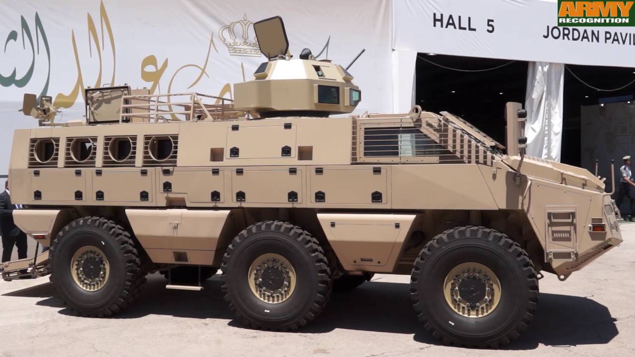 Video thumbnail for Jordanian defense industry Paramount Group KADDB Mbombe Al Wash armoured SOFEX 2016 Jordan Amman