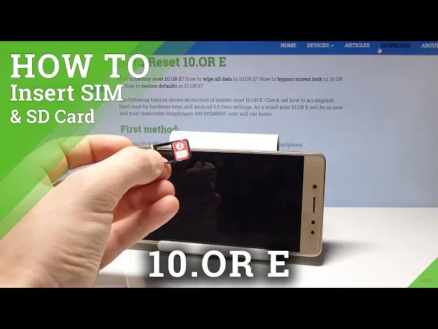 Video thumbnail for How to Insert Nano SIM & Micro SD in 10.OR E - SIM & SD Installation