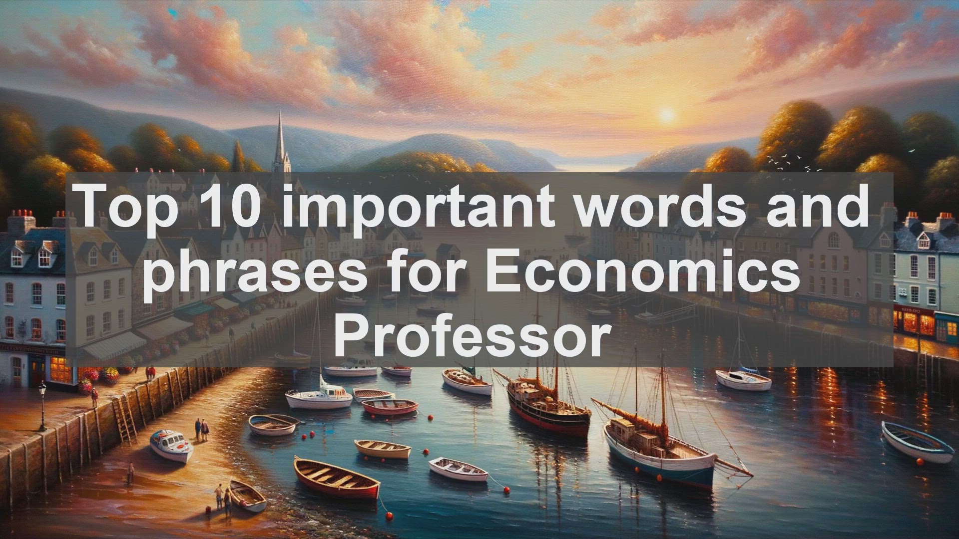 'Video thumbnail for Top 10 important words and phrases for Economics Professor'