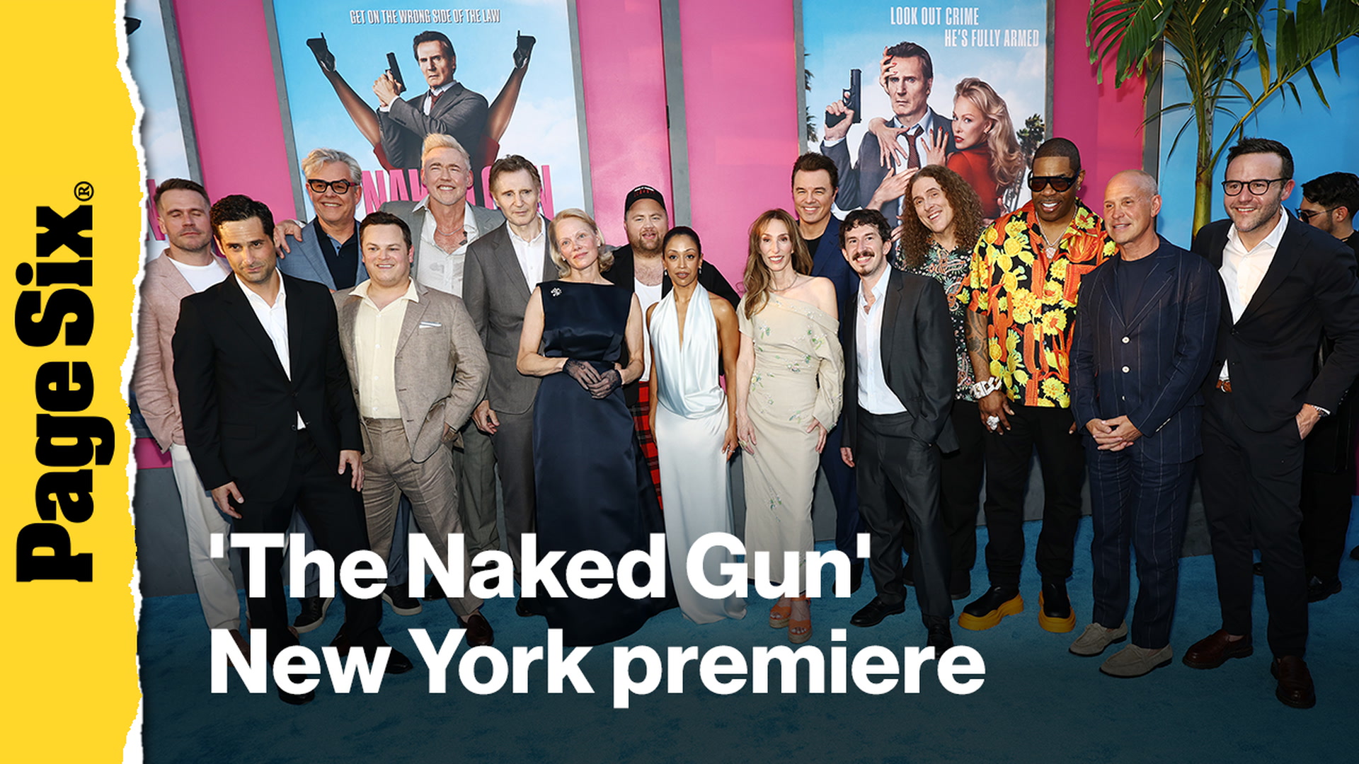 'Video thumbnail for See the looks from 'The Naked Gun' New York premiere: Pamela Anderson, Liam Neeson, more'