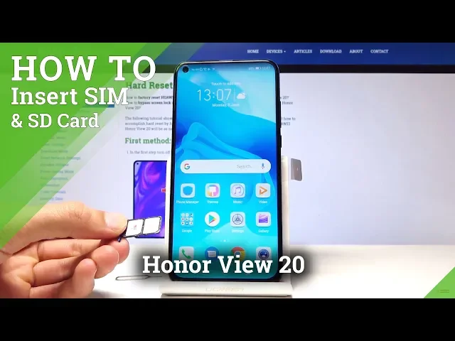 Video thumbnail for How to Insert SIM Cards to Honor View 20 - Input Nano SIM Card
