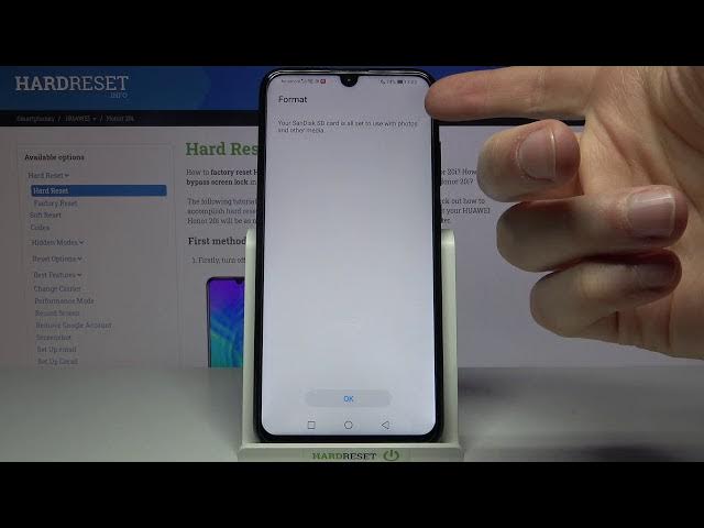 Video thumbnail for How to Format SD Card in Honor 20i – Erase External Storage Memory