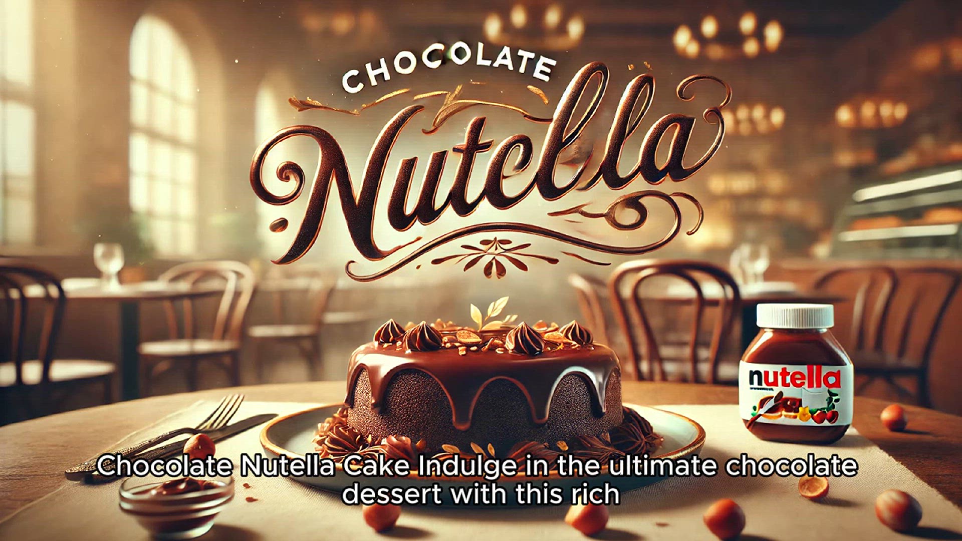 Video thumbnail for Chocolate Nutella Cake