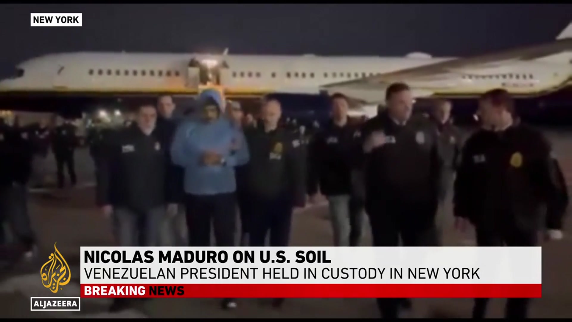 Video thumbnail for Maduro brought to New York after being seized by US in Venezuela