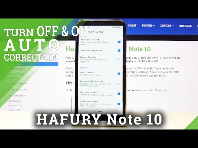 Video thumbnail for How to Turn On Autocorrection in HAFURY Note 10 – Adjust Autocorrect
