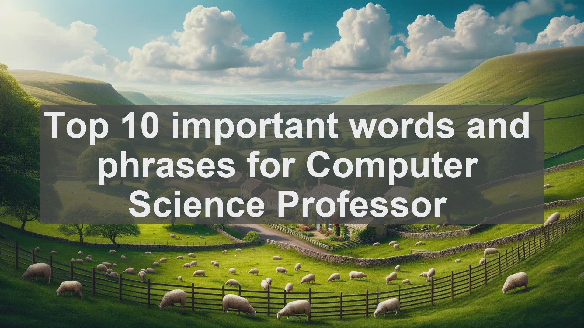 'Video thumbnail for Top 10 important words and phrases for Computer Science Professor'